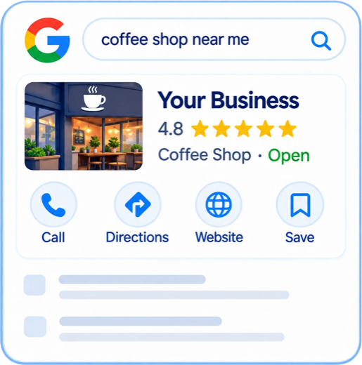 A Google search result showing a business profile rated 4.8 stars